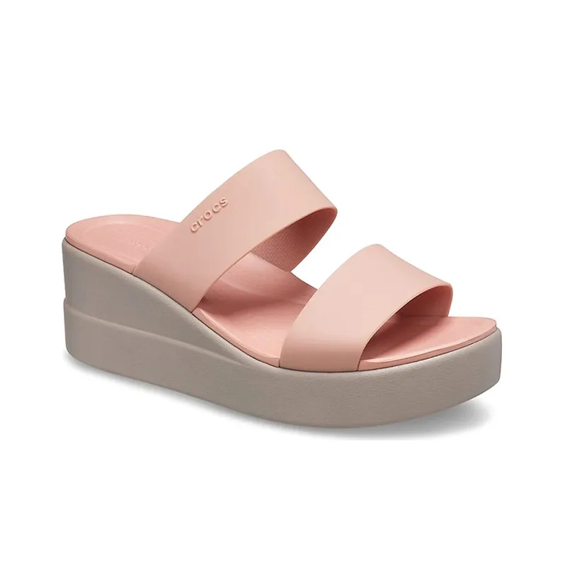 Crocs Brooklyn Lightweight Pale Pink Sandals Women's-2