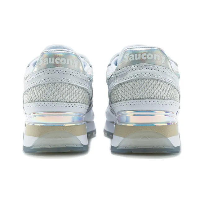 Saucony Shadow Original Low Top Running Shoes Women's White Silver Standard M-3