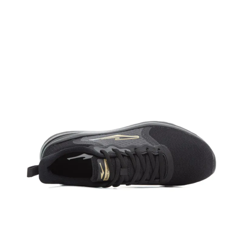 Erke Breathable And Resilient Low Top Running Shoes Men's Black Gold-2