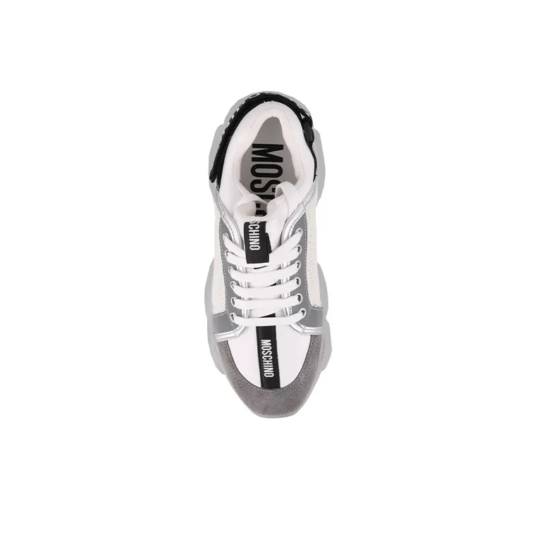 MOSCHINO Teddy Cushioning, Slip Resistant, Abrasion Resistant, Lightweight Low Top Sports Casual Shoes Women's Gray-3