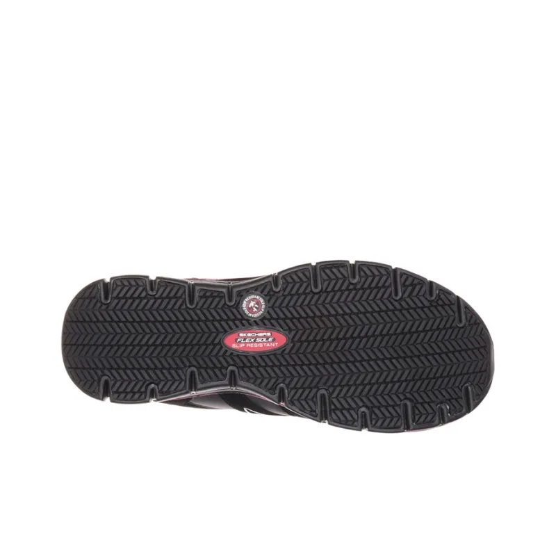 Skechers Synergy Cushioned Slip-Resistant Low-Top Running Shoes Women's Black Pink-4