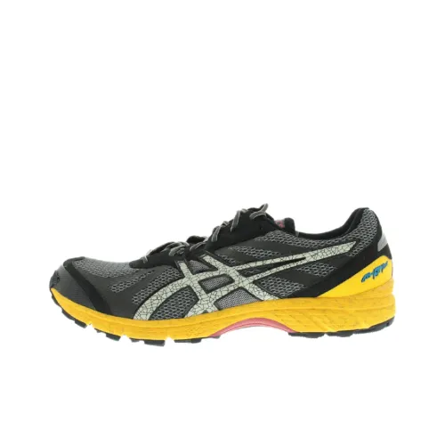 Asics Gel-Fuji Racer Anti-Slip Wear-Resistant Low-Top Running Shoes Men's Graphite Gray White Yellow
