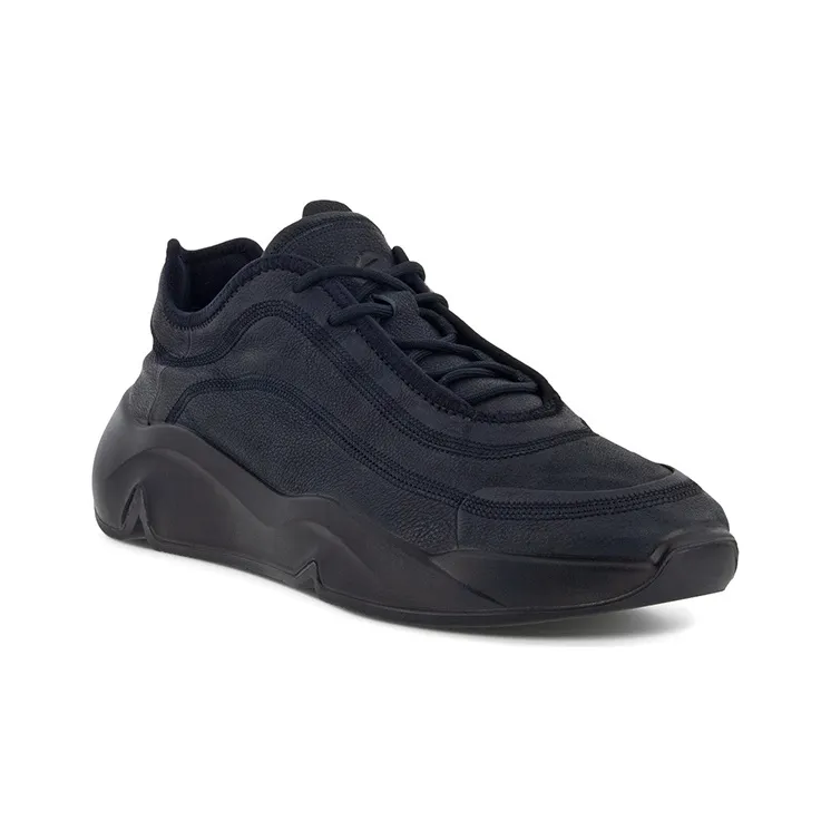 Ecco Chunky Casual Vintage Low Top Sports Casual Shoes Men's Black-2