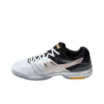 Asics Gel-Rocket 7 Wear-Resistant Low-Top Running Shoes Men's White Black