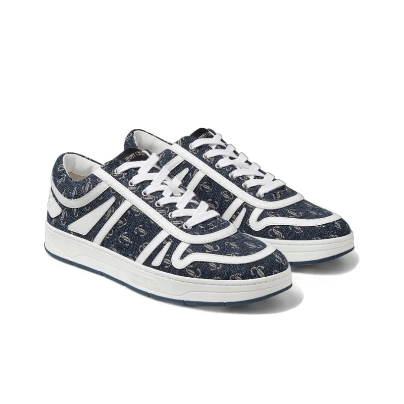 Jimmy Choo Hawaii M JC Low Top Stylish Skateboarding Shoes Men's Marine Blue-2