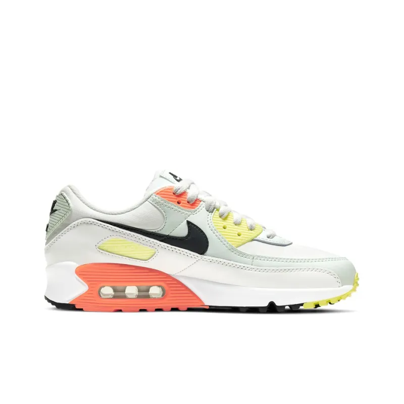Nike Air Max 90 White Barely Green Bright Mango Women's-1