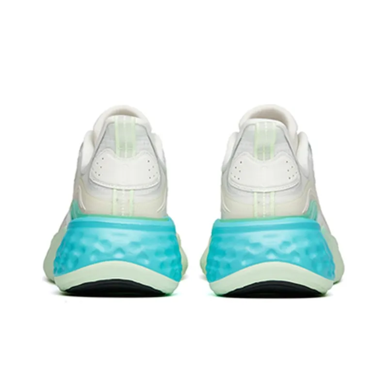 ANTA Running Collection Running Shoes Men Low Top Ivory White/Fluorescent Light Grass Green-4