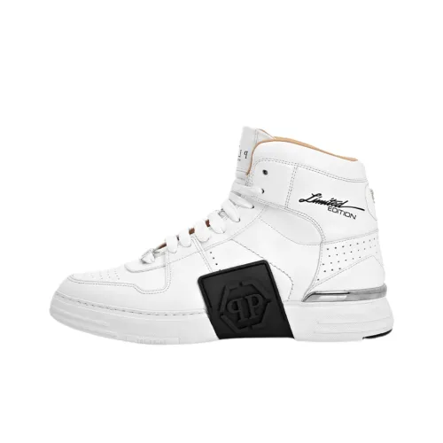 PHILIPP PLEIN Skateboard Shoes Men High-Top White