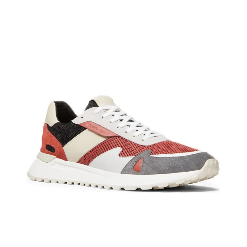 MICHAEL KORS Miles Cushioning Anti-Slip And Wear-Resistant Low-Top Casual Shoes Men's Red/Black Beige-2
