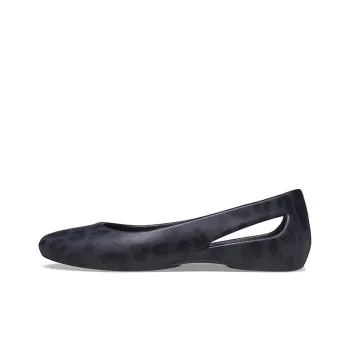 Crocs Sports Sandals Deep Blue Leopard Print Women's