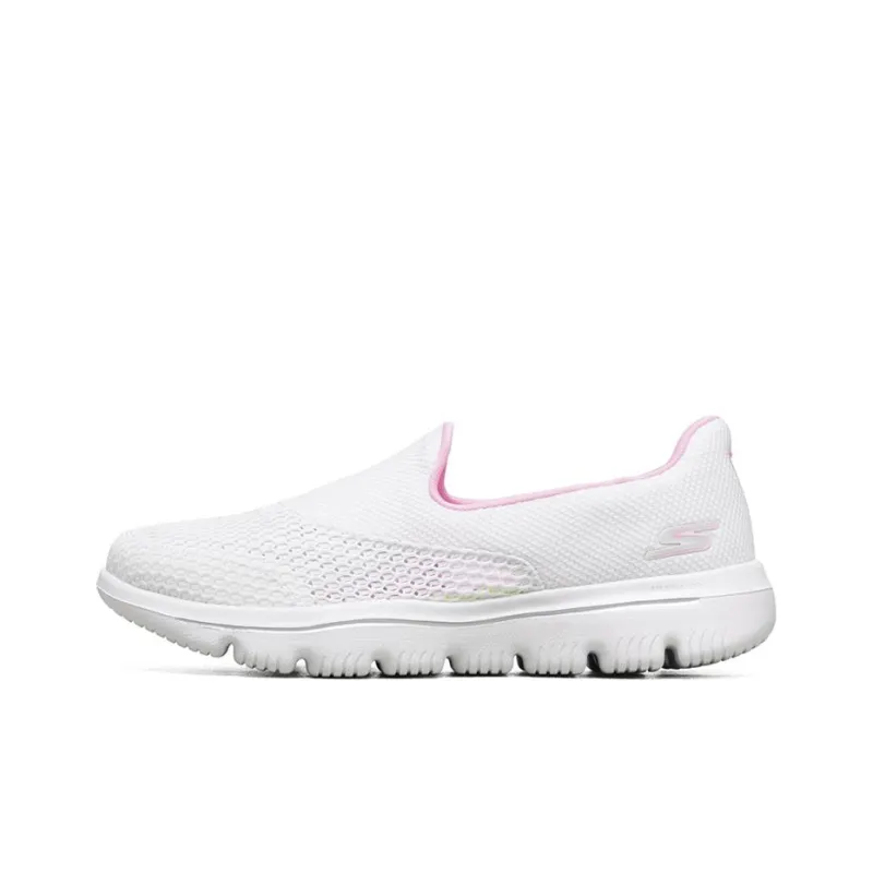 Skechers Go Walk Evolution Ultra Slip-On Shoes Women's Low-Top White/Light Pink-0