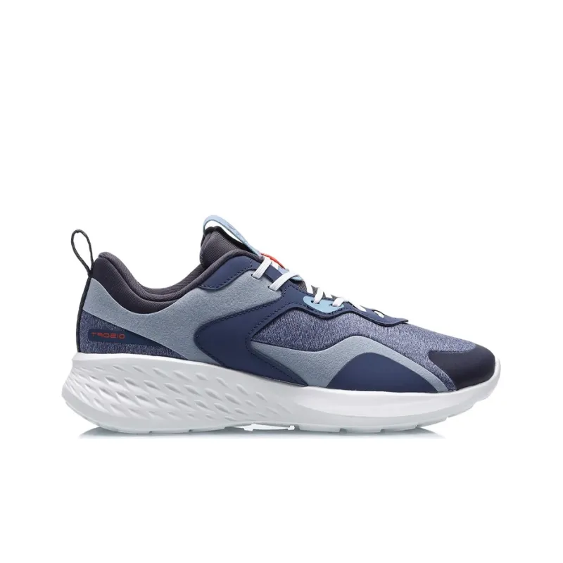 LiNing Cushioning Rebound Low-Top Running Shoes Men's Blue Gray-1