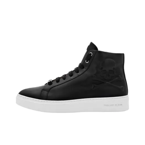 PHILIPP PLEIN Hi-Top Skateboard Shoes Men High-Top Black