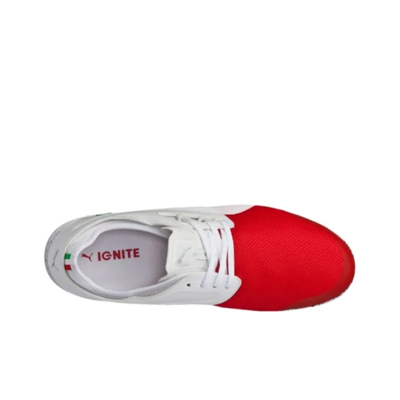 PUMA Ferrari Changer Ignite Slip-Resistant Breathable Low-Top Running Shoes Men's White Red-3