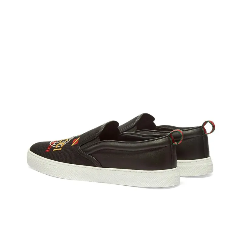 GUCCI Dublin Stylish Skateboarding Shoes Men's Brown Black-3