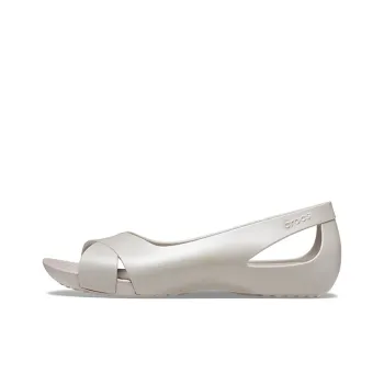Crocs Minimalistic Casual Flat White Sandals Women's
