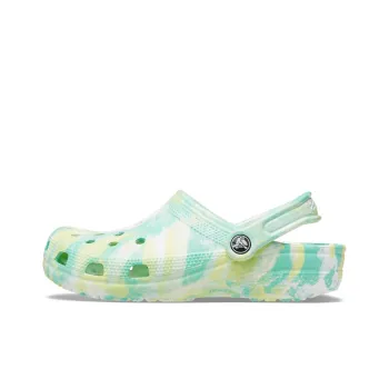 Crocs Classic Marbled Clogs 'Green Yellow'