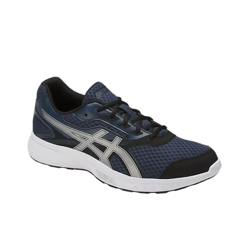 Asics Wear-Resistant Low-Top Running Shoes Men's Blue Silver-2