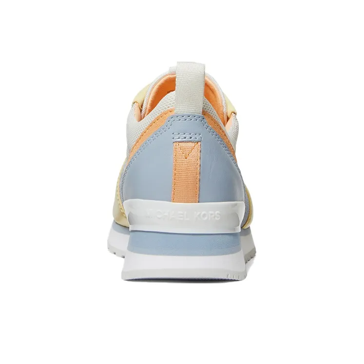 MICHAEL KORS Dash Cushioned Wear-Resistant Breathable Lightweight Low-Top Casual Shoes Women's Blue Beige Yellow-4