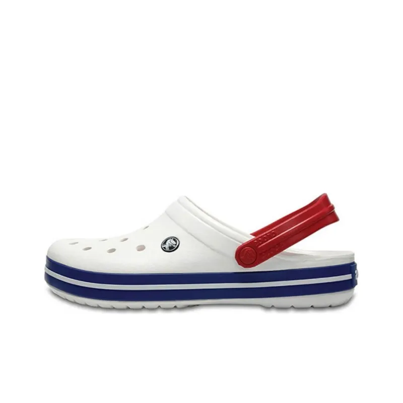 Crocs Beach Unisex White Blue Sandals 'White Blue'-0