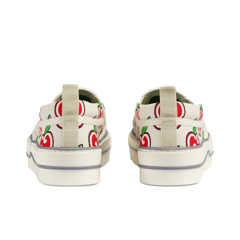 GUCCI Tennis 1977 Stylish Skateboarding Shoes Women's White-3