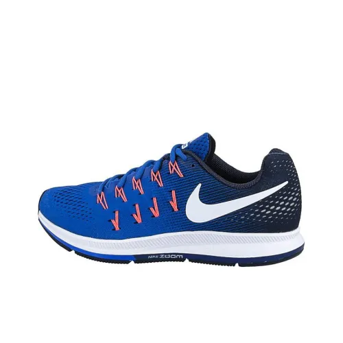 Nike Air Zoom Pegasus 33 Running Shoes Men Low-Top Blue/White/Orange