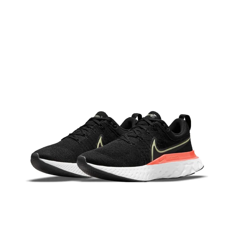 Nike React Infinity Run Flyknit 2 'Black Orange' Women's-2