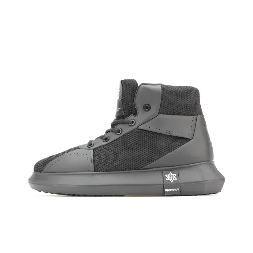 NORVINCY Skateboard Shoes Unisex High-Top Black