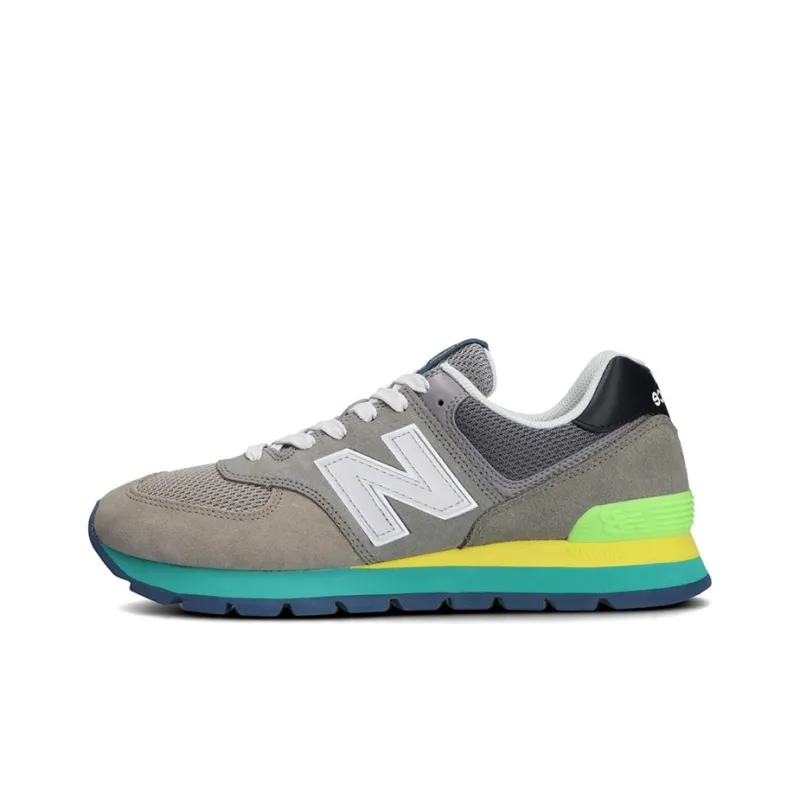New Balance 574 Rugged Grey Yellow Emerald-0