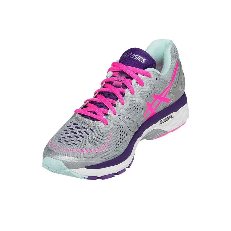 Asics Gel-Kayano 23 Anti-Slip Wear-Resistant Low-Top Running Shoes Women's Gray Purple 2A-Width-3