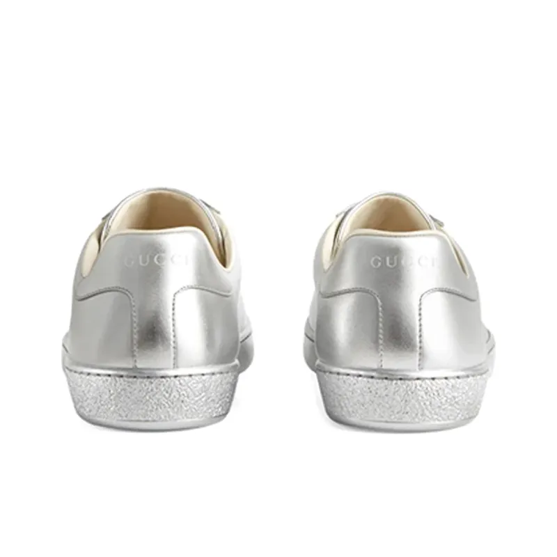 GUCCI Ace 'Metallic Silver'-4