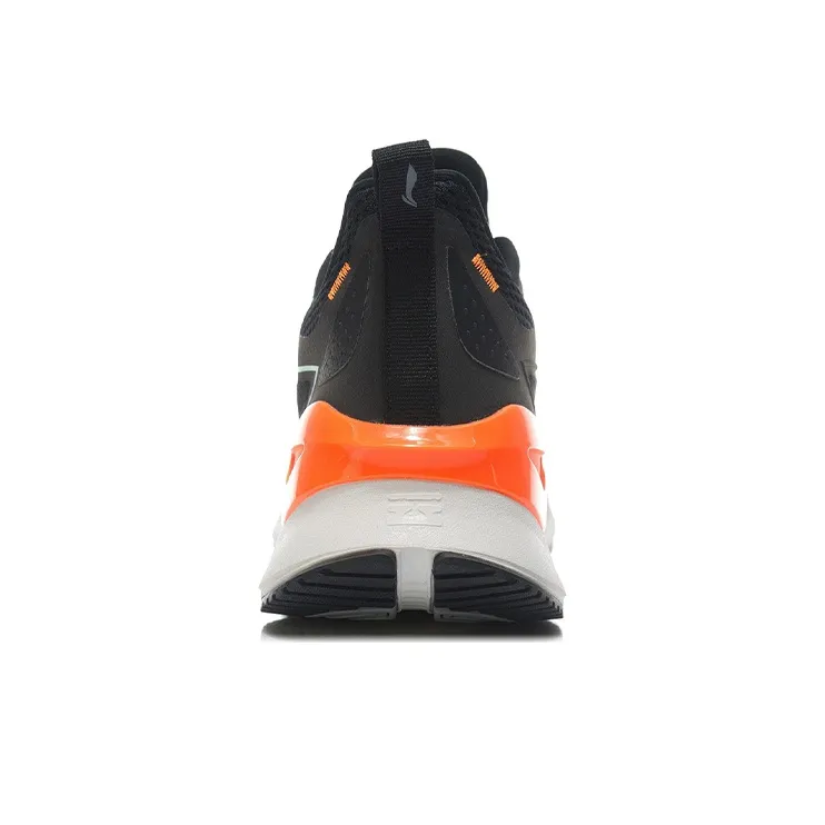 LINING YueYing Element Running Shoes Men Low Top Black/Neon Glow Orange-4
