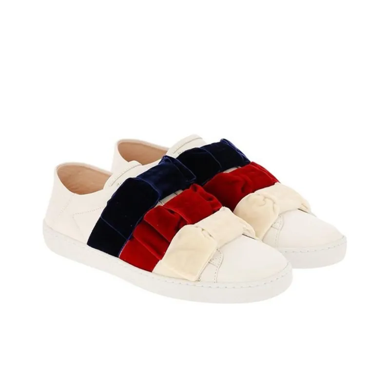 GUCCI Women's Ace Leather Low 'Ribbons' Women's-2