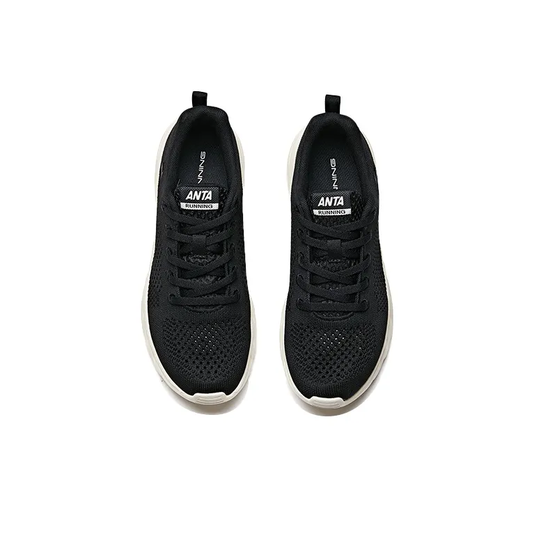ANTA Running Shoes Women's Low-Top Black/Ivory White-2