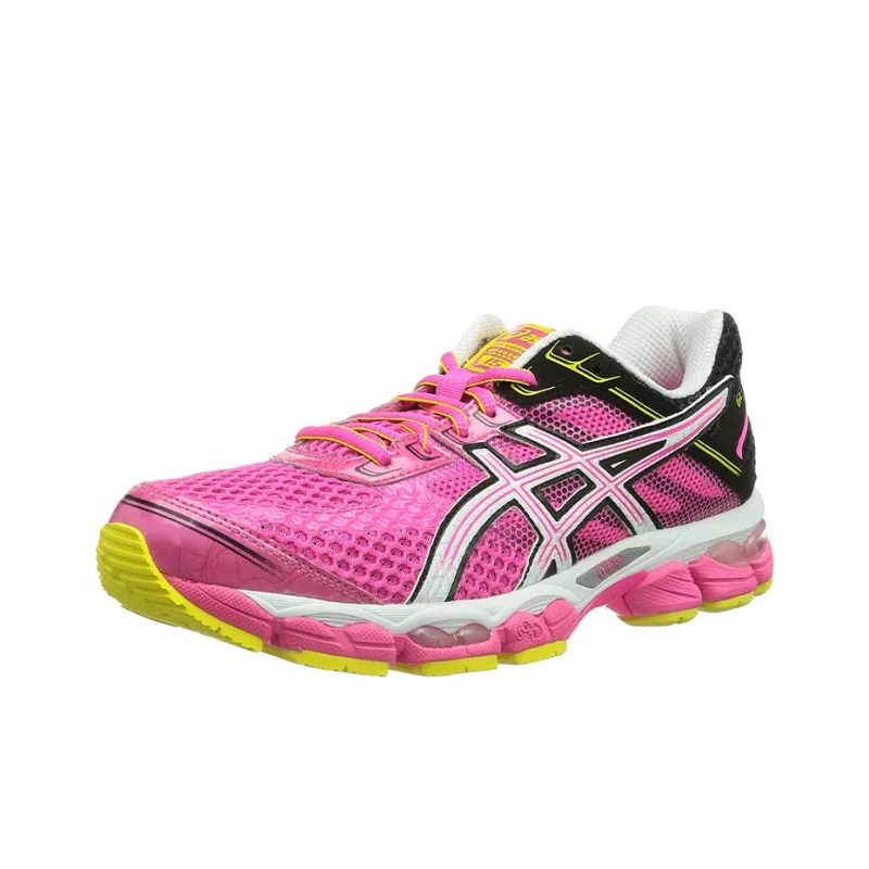 Asics Gel-Cumulus 15 Anti-Slip And Wear-Resistant Breathable Low-Top Running Shoes Women's Pink Yellow-2