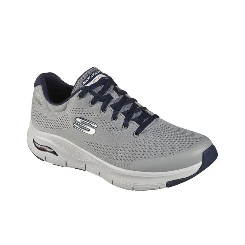 Skechers Arch Fit Shock Absorbers With Slip Resistant Features Low Top Running Shoes Men's Gray-2