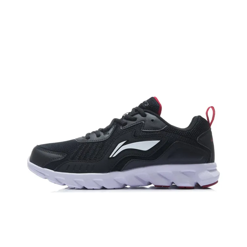 LiNing Slip Resistant Low Top Running Shoes Men's White Black-0