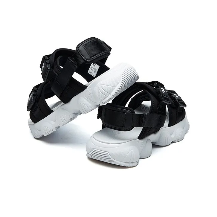 FILA Casual Sandals For Black/White Women's-4