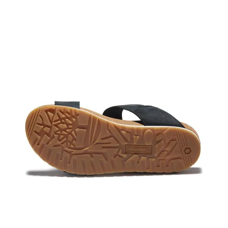 Timberland Malibu Waves Rubber Sole Slip-Resistant Quick Dry Slide Slippers Women's Black-3