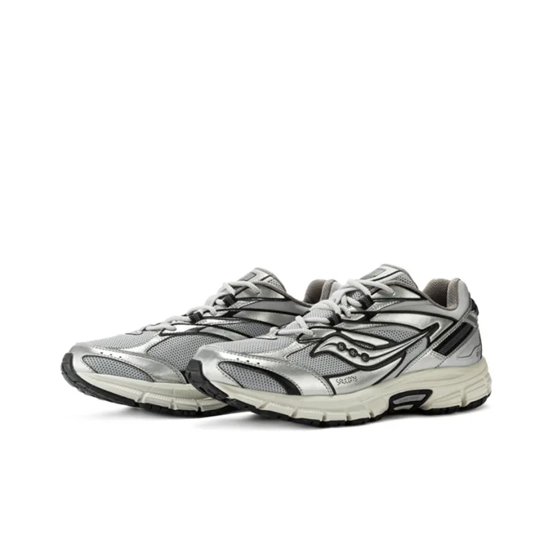 Saucony Cohesion 2K Cushioning Anti Slip And Wear Resistant Support Low Top Casual Running Shoes Unisex Gray Silver-2
