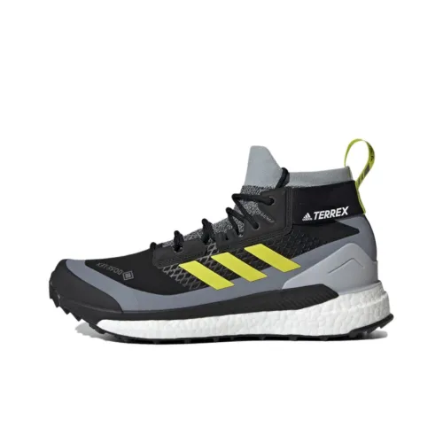 Adidas Terrex Free Hiker Hiking / Trekking Shoes Men High-Top Black/Gray/Yellow