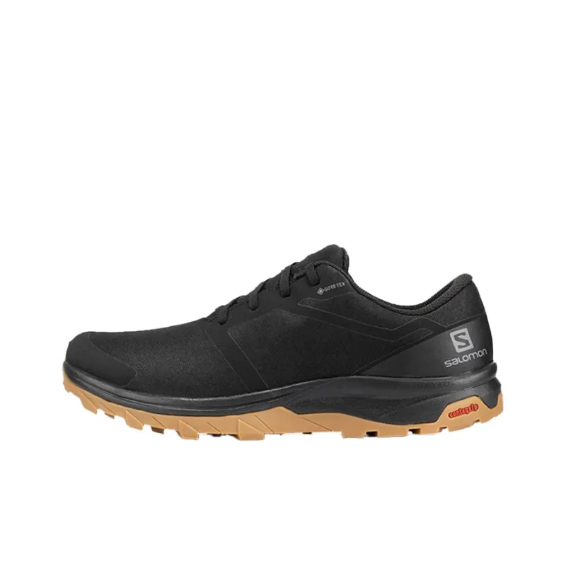 SALOMON Outbound GTX Anti-Slip And Wear-Resistant Water-Resistant Support Low-Top Trekking Shoes Men's Black-0