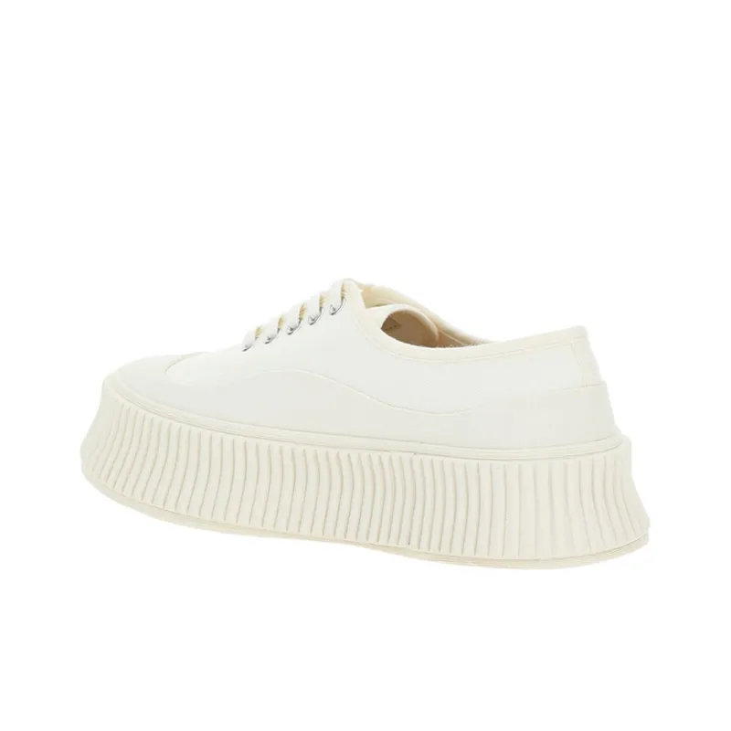 JIL SANDER Low Top Stylish Skateboarding Shoes Women's Ivory-3