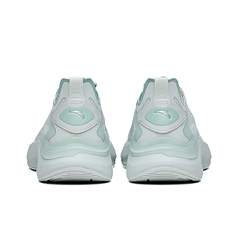 Anta Cushioning Anti Slip And Wear Resistant Low Top Running Shoes Women's White Gray Green-3