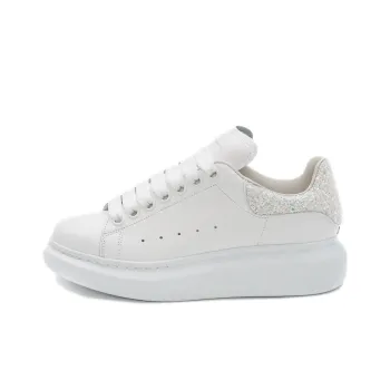 Alexander McQueen Oversized Sneaker 'White Silver Glitter' Women's