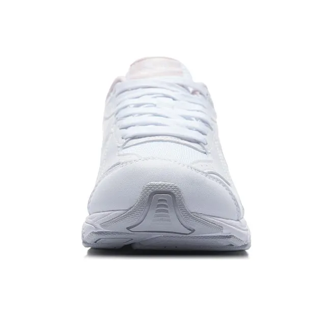 LiNing Cushioning Anti Slip And Wear Resistant Low Top Running Shoes Women's White Red-3