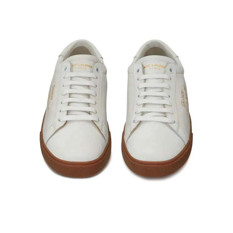 SAINT LAURENT SL/06 Court Classic Low Top Stylish Skateboarding Shoes Women's White-3