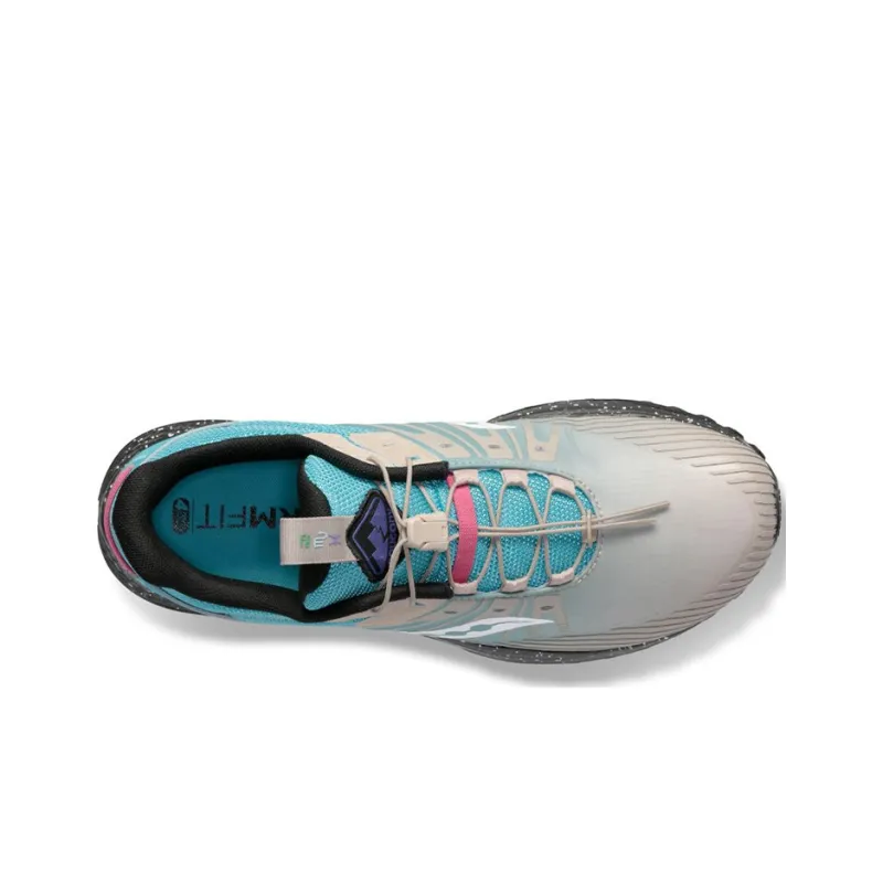 Saucony Mad River TR 2 Turbulent Flow Cushioned Wear-Resistant Lightweight Low-Top Running Shoes Women's Blue Black-3