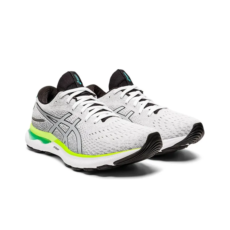 Asics Gel Nimbus 24 White Black Lime Green-2