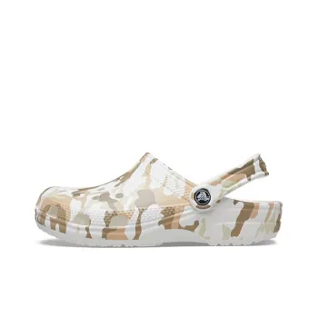 Crocs Classic Clog Camouflage Printing Beach Sandals White Camouflage Unisex